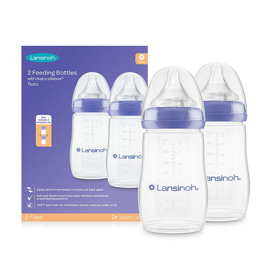 Lansinoh Sutteflaske NaturalWave 2 x 240 ml