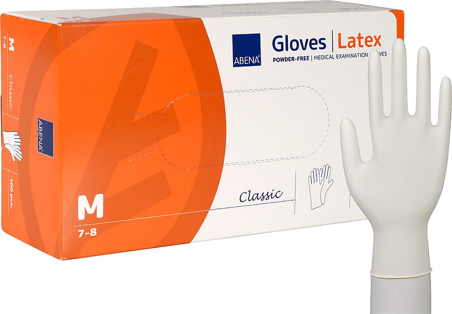 Abena Latex Handsker Classic Natur Medium 100 stk