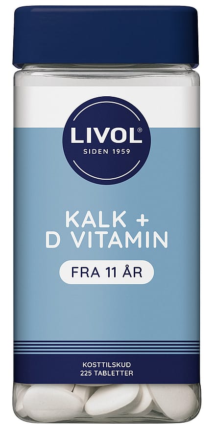 Livol Kalk +D3 vitamin 225 stk