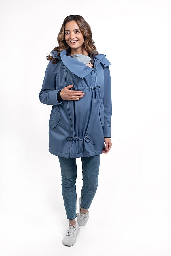 Wombat Shell Graviditets- og bærejakke Light Blue XL