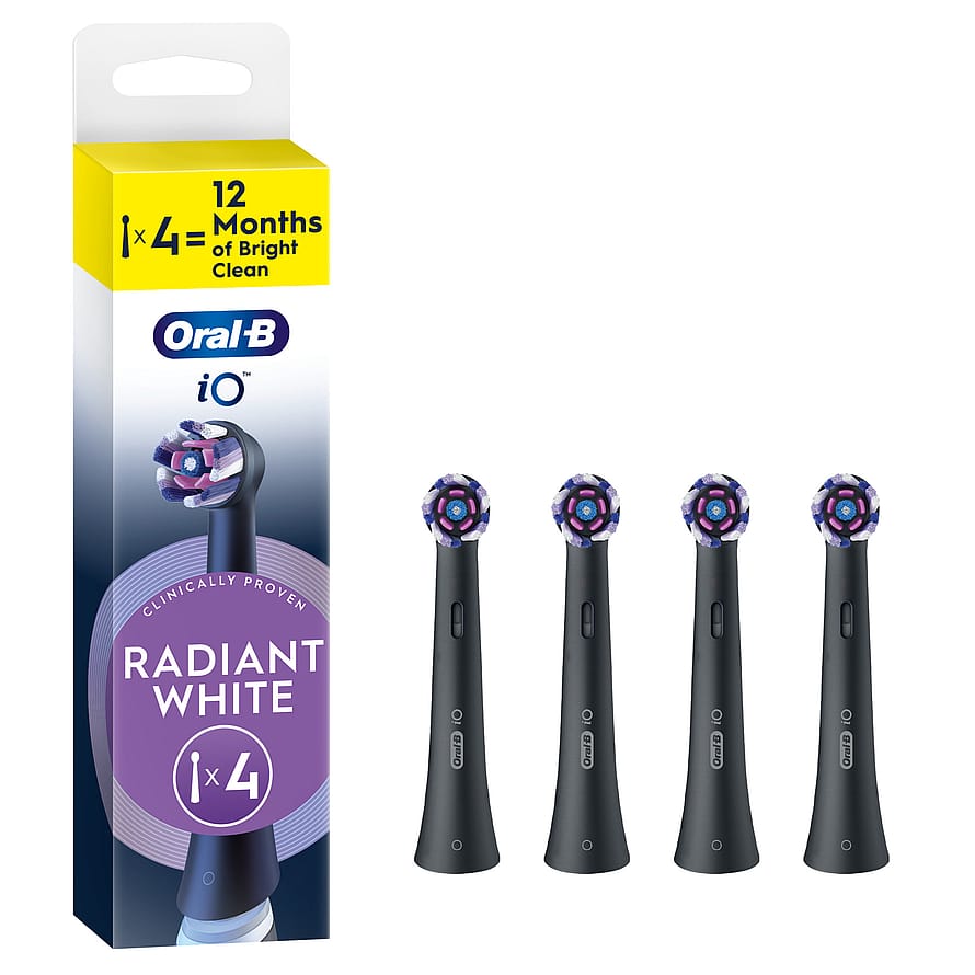 Oral-B iO Radiant Børstehoveder 4 stk Sort