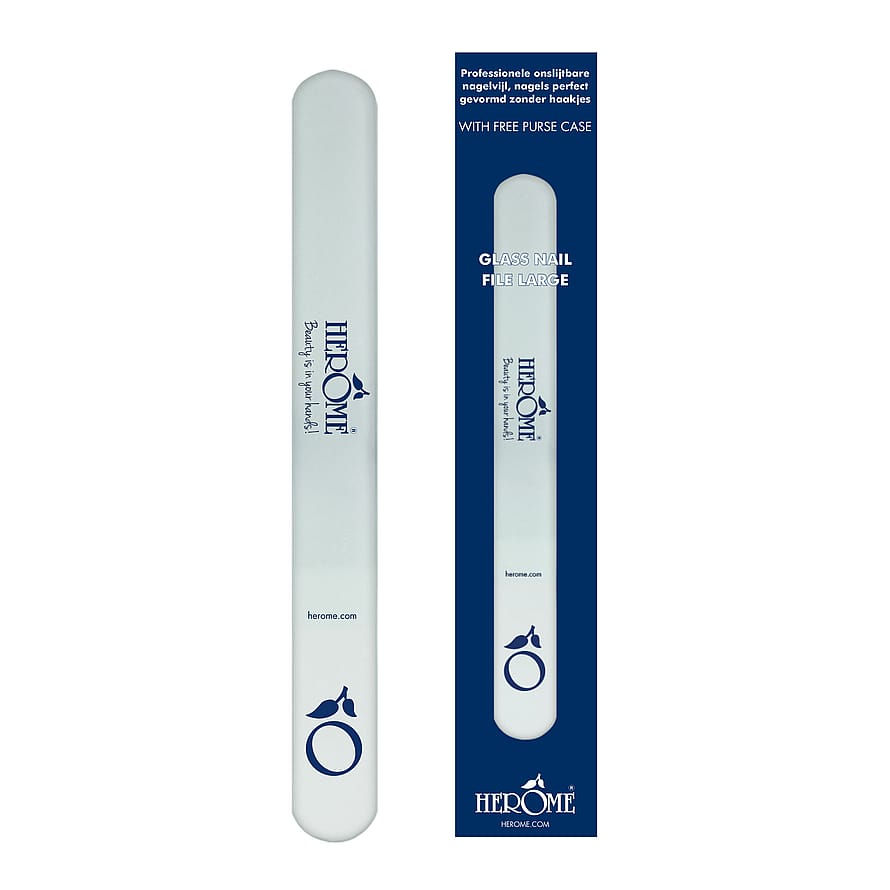 Herôme Neglepleje Glass Nail File Travel Size Mini