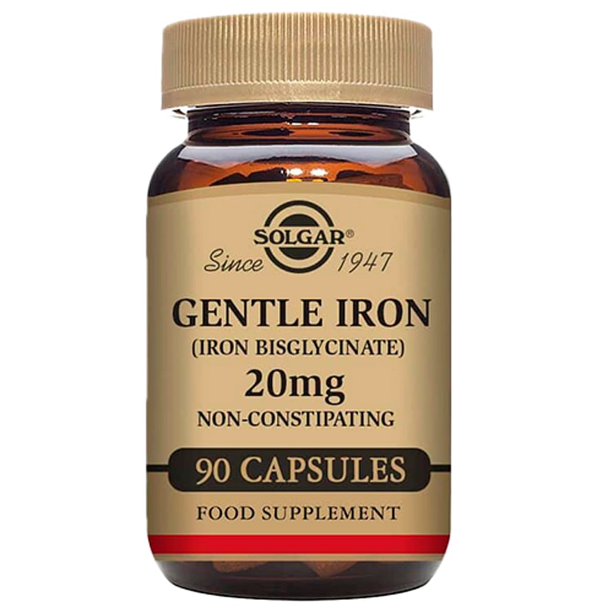 Solgar Jern skånsom 20 mg 90 kaps.