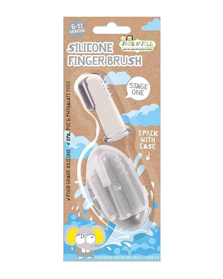 Jack n' Jill Silicone Finger Brush 2-pak